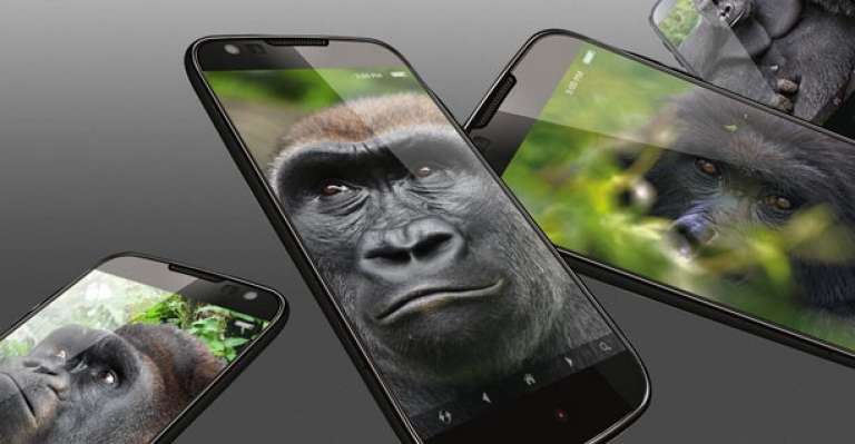 玉米尖的大猩猩玻璃为智能手机
